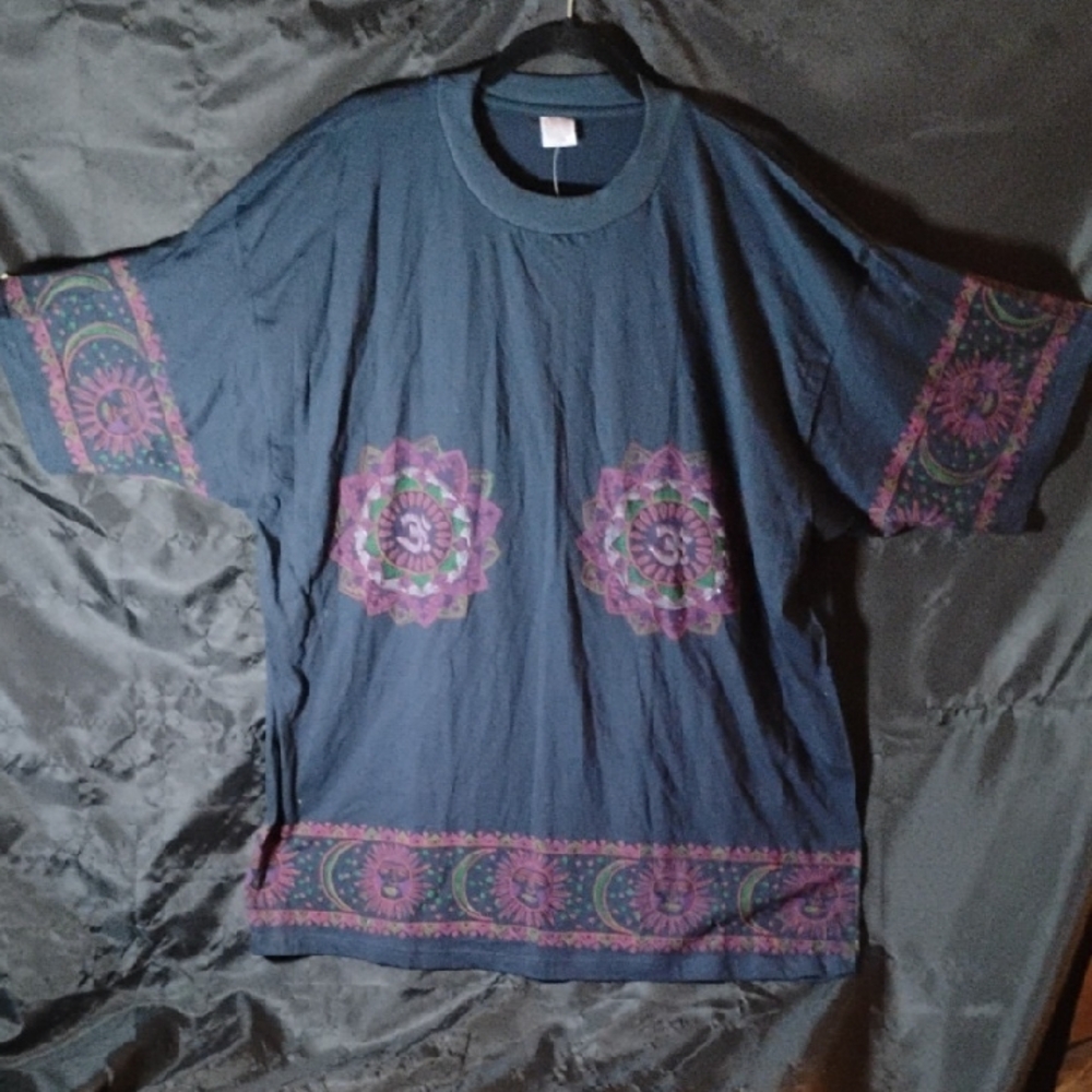 Vintage Blue and Pink Mandala T-Shirt